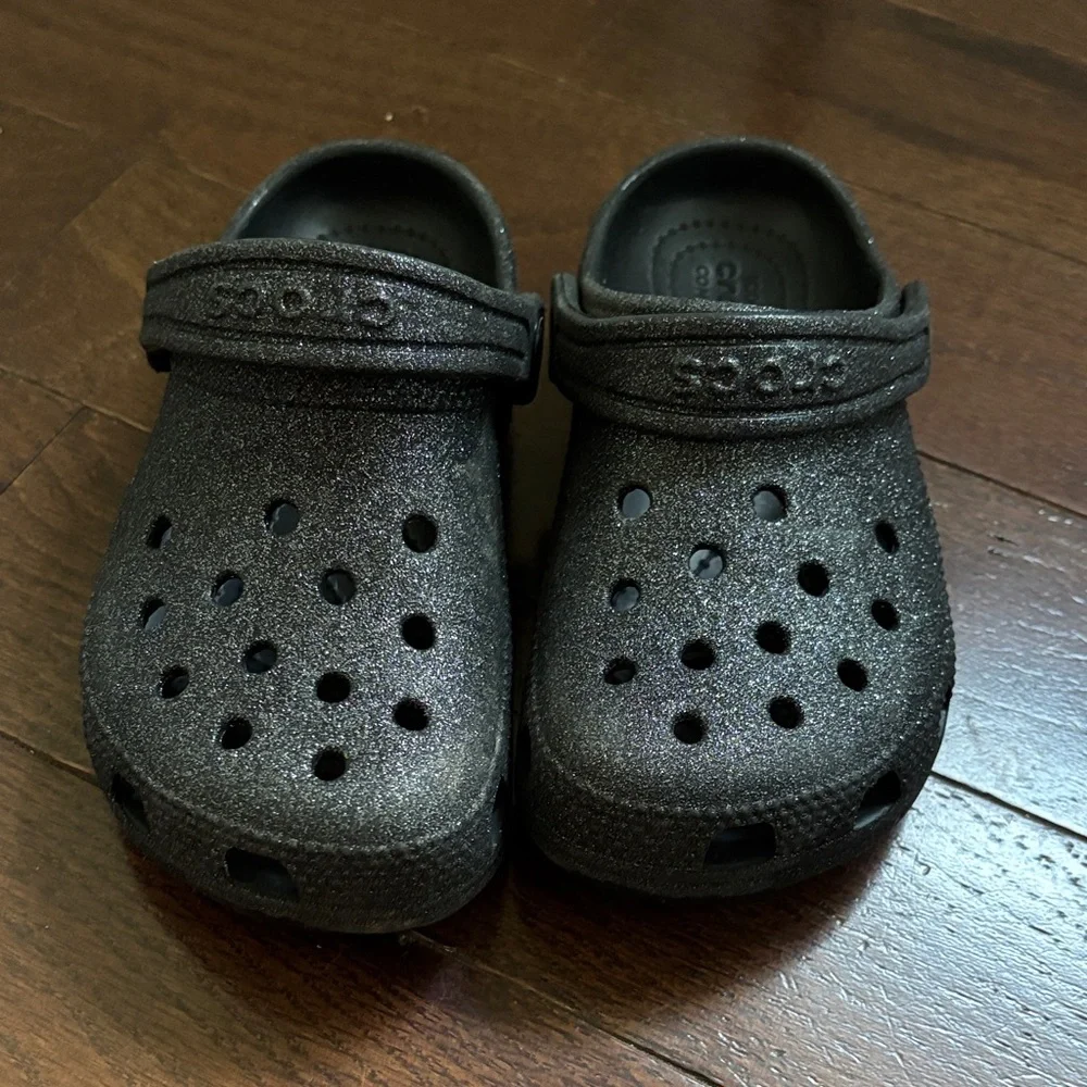 Black Glitter Crocs - Picture 1 of 5
